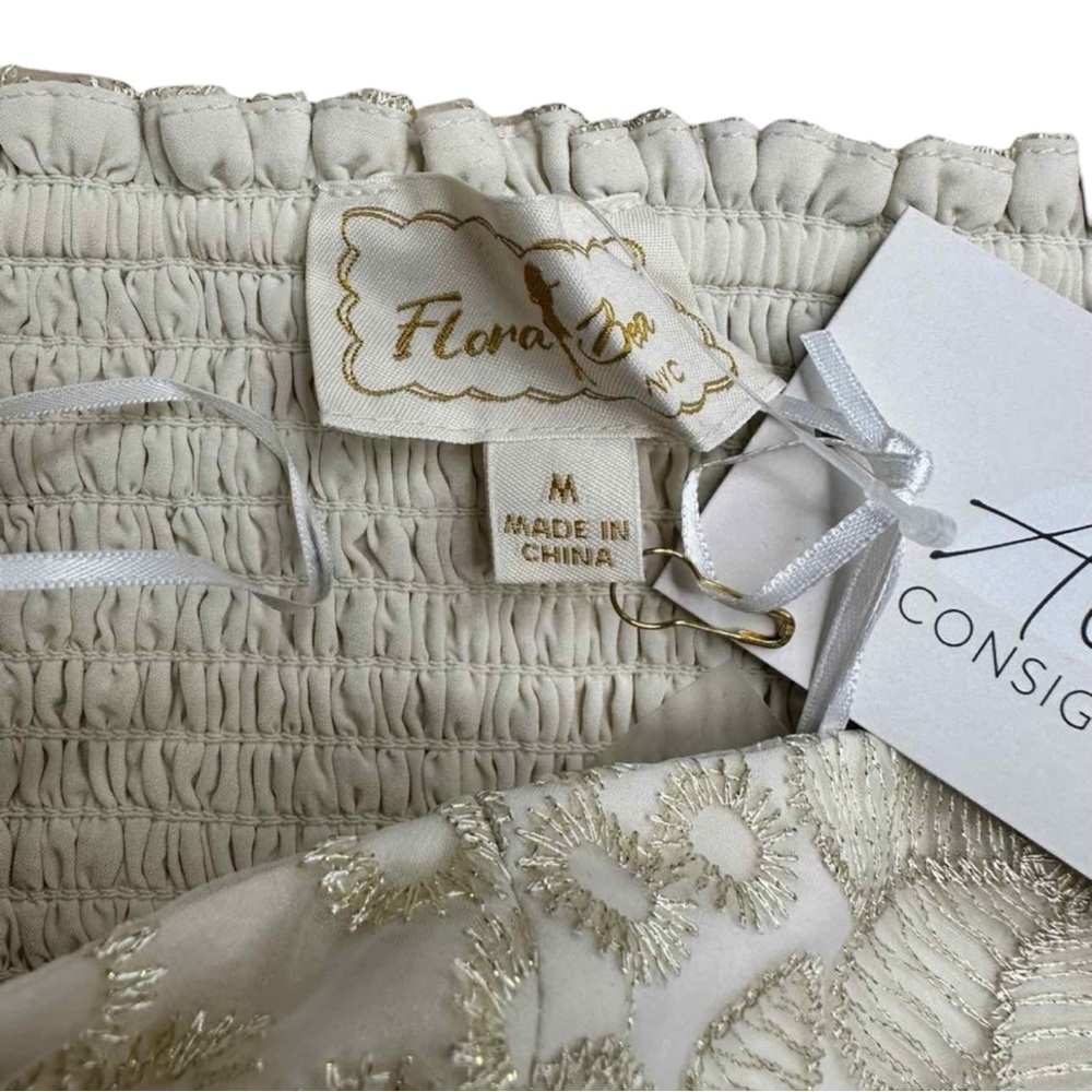 Flora Bea NYC NWT Beige Rosalie Lace Dress Size M C0584 - Picture 7 of 11